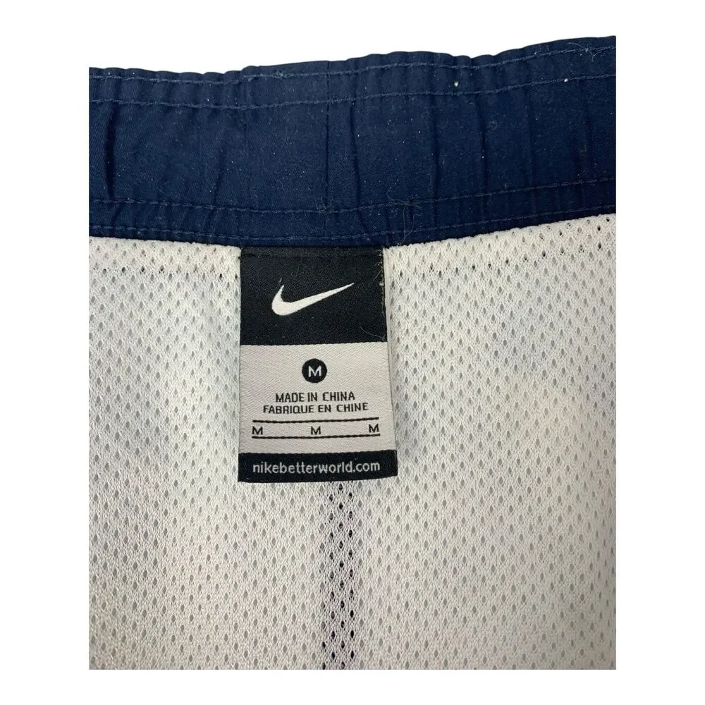Nike Swim Shorts Men's Size Medium Blue Woven Flow All Over Print Lined Shorts